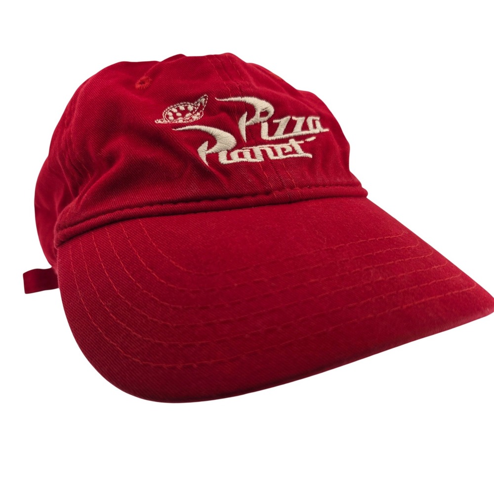 Disney Toy Story Pizza Planet Embroidered Hat Adjustable OSFM Red GOOD Retro 90s